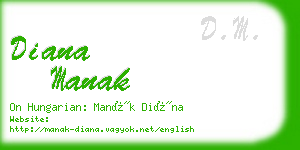 diana manak business card